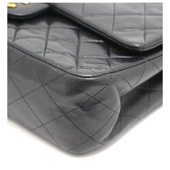 Chanel Matelasse 25 Chain Shoulder Bag W Flap Lamb Black - Picture 5 of 7